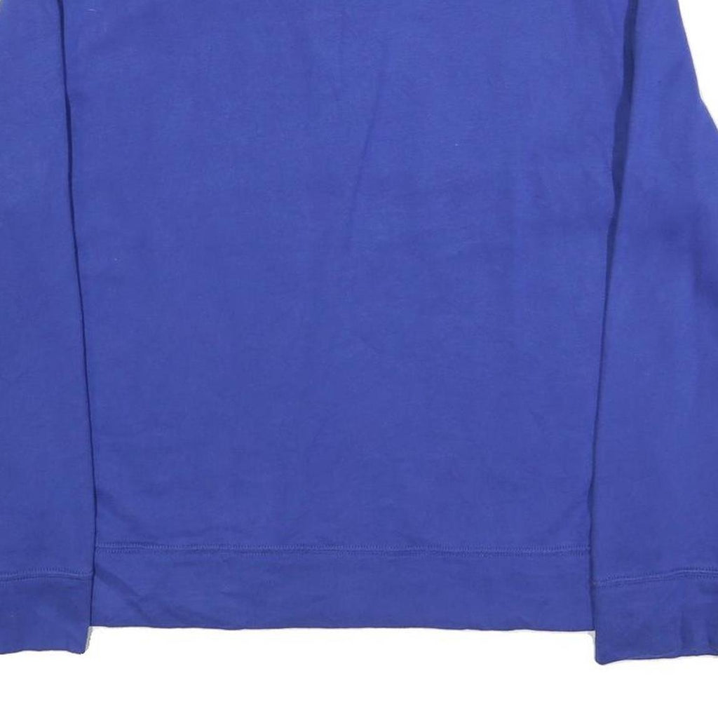 NAUTICA Mens Blue Pullover Sweatshirt M Cotton Blend Zip Collar Casual Wear