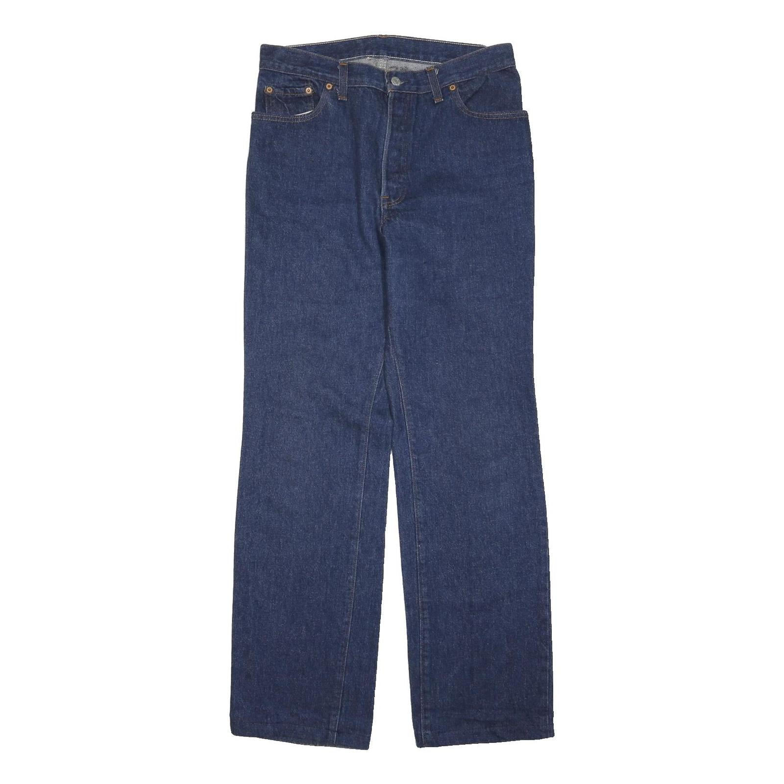 LEVI'S 501 Mens Jeans Blue Regular Straight Denim Raw W32 L31 Button Fly Classic