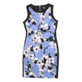 TOMMY HILFIGER Womens Blue Black Floral Bodycon Polyester Blend Sleeveless Midi