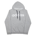 ADIDAS Mens Grey Hoodie S Cotton Blend Pullover Hooded Sweatshirt