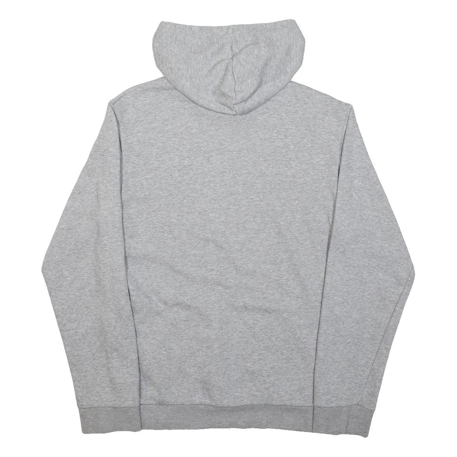 ADIDAS Mens Grey Hoodie S Cotton Blend Pullover Hooded Sweatshirt