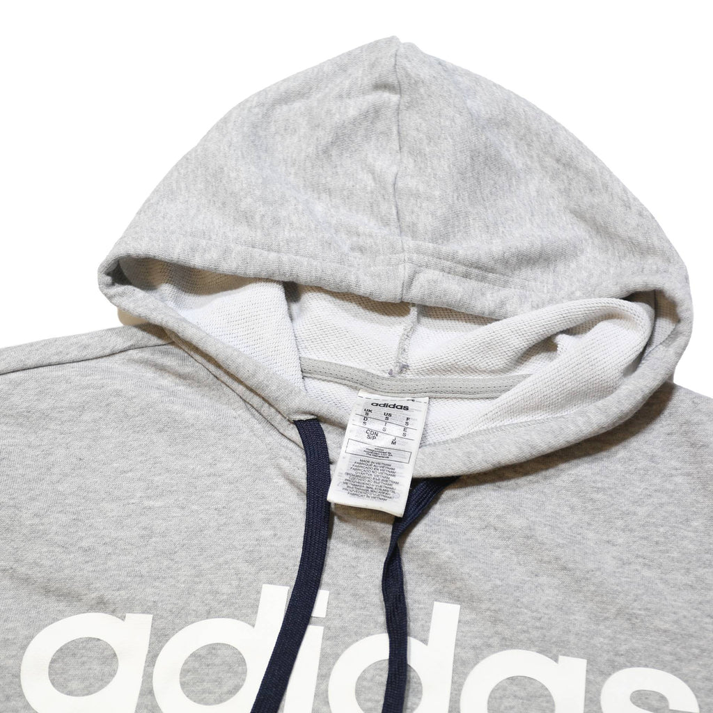 ADIDAS Mens Grey Hoodie S Cotton Blend Pullover Hooded Sweatshirt