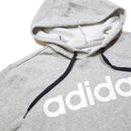 ADIDAS Mens Grey Hoodie S Cotton Blend Pullover Hooded Sweatshirt