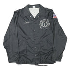 BIRDIE Mens Black Firefighter Button Jacket M Cotton Blend Casual Retro