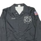BIRDIE Mens Black Firefighter Button Jacket M Cotton Blend Casual Retro