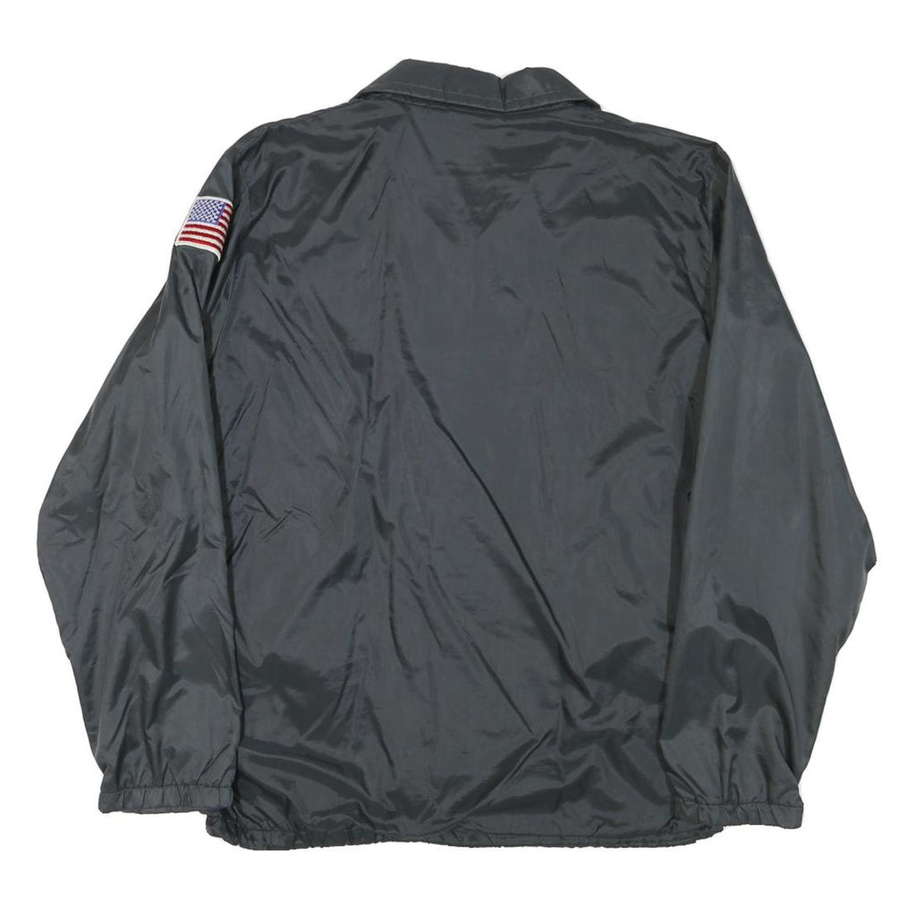 BIRDIE Mens Black Firefighter Button Jacket M Cotton Blend Casual Retro