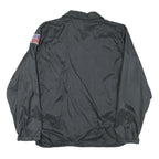 BIRDIE Mens Black Firefighter Button Jacket M Cotton Blend Casual Retro