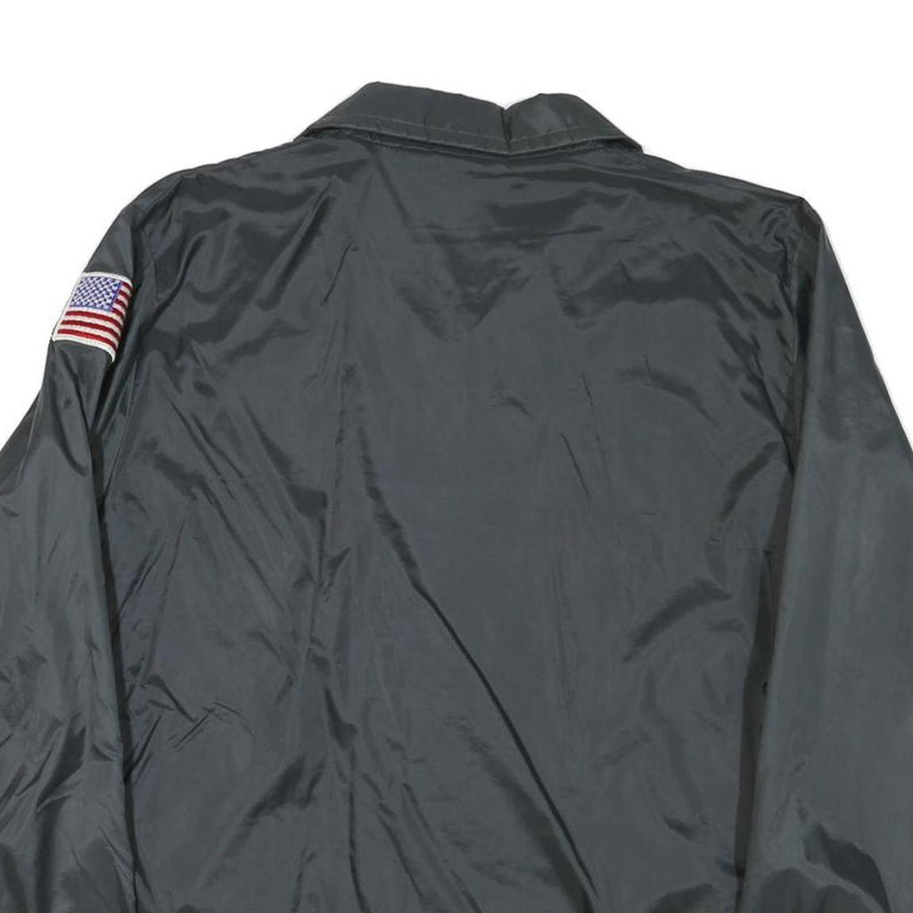 BIRDIE Mens Black Firefighter Button Jacket M Cotton Blend Casual Retro