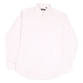 BOSS Mens Pink Plain Formal Shirt L Cotton Blend Button Collar Classic Fit
