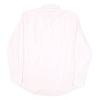 BOSS Mens Pink Plain Formal Shirt L Cotton Blend Button Collar Classic Fit