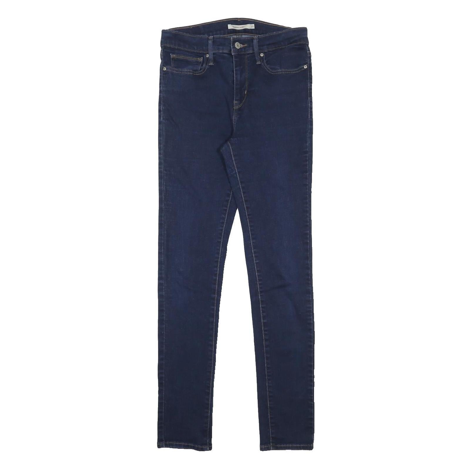 LEVI'S Slimming Womens Jeans Blue Slim Skinny Denim W29 L32 Classic Zip