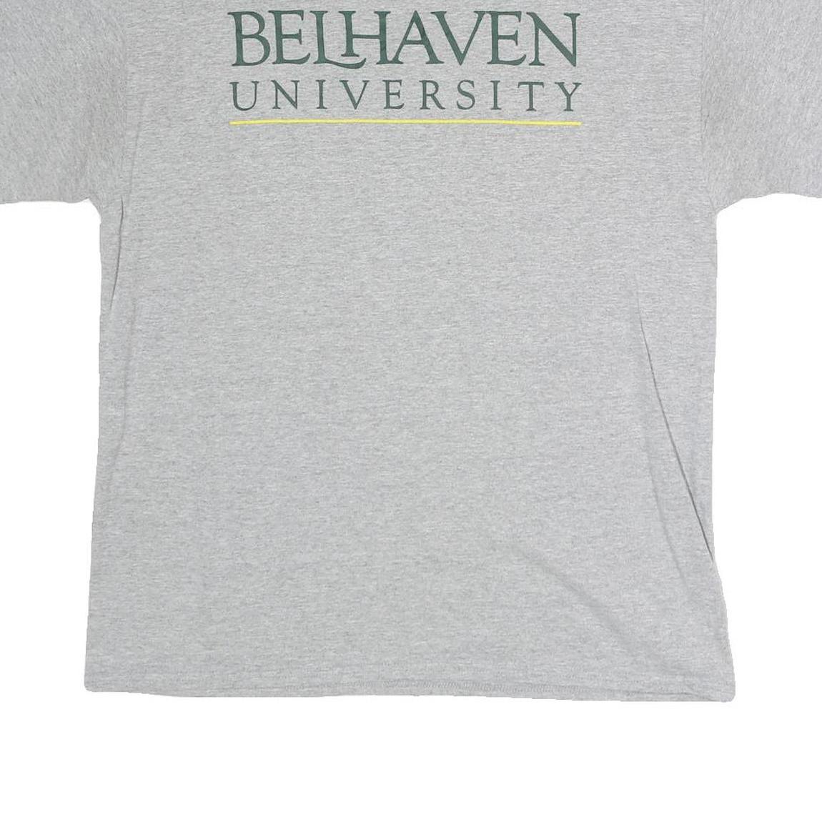 CHAMPION Mens Grey Bellhaven University Graphic T-Shirt L Crew Neck Short Sleeve