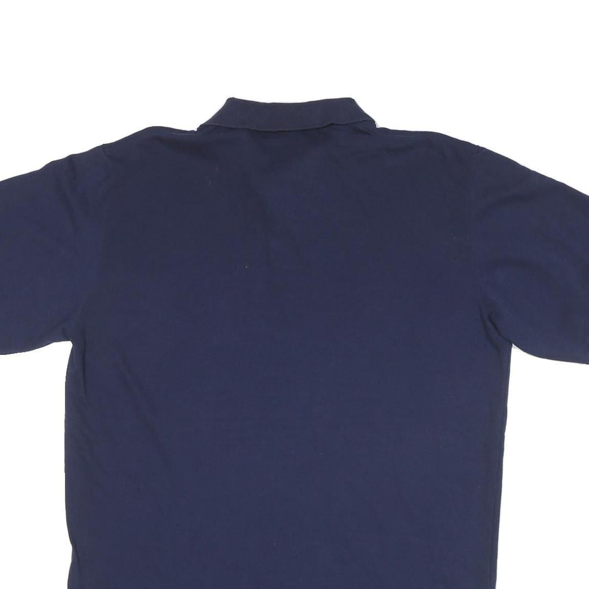 POLO SPORT RALPH LAUREN Mens Navy Blue Polo Tennis Short Sleeve Plain L Cotton