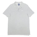 NIKE Mens Grey Short Sleeve Plain Polo Shirt M Cotton Casual Sportswear