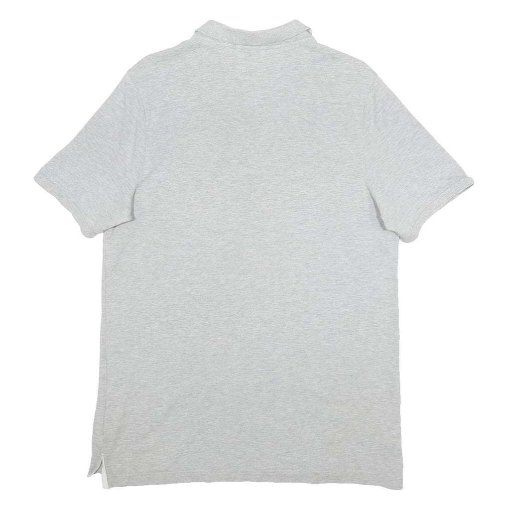 NIKE Mens Grey Short Sleeve Plain Polo Shirt M Cotton Casual Sportswear
