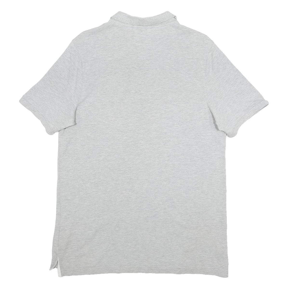 NIKE Mens Grey Short Sleeve Plain Polo Shirt M Cotton Casual Sportswear