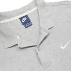 NIKE Mens Grey Short Sleeve Plain Polo Shirt M Cotton Casual Sportswear