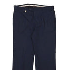 MCGREGOR Mens Navy Blue Regular Fit Straight Trousers W34 L28 Classic Zip