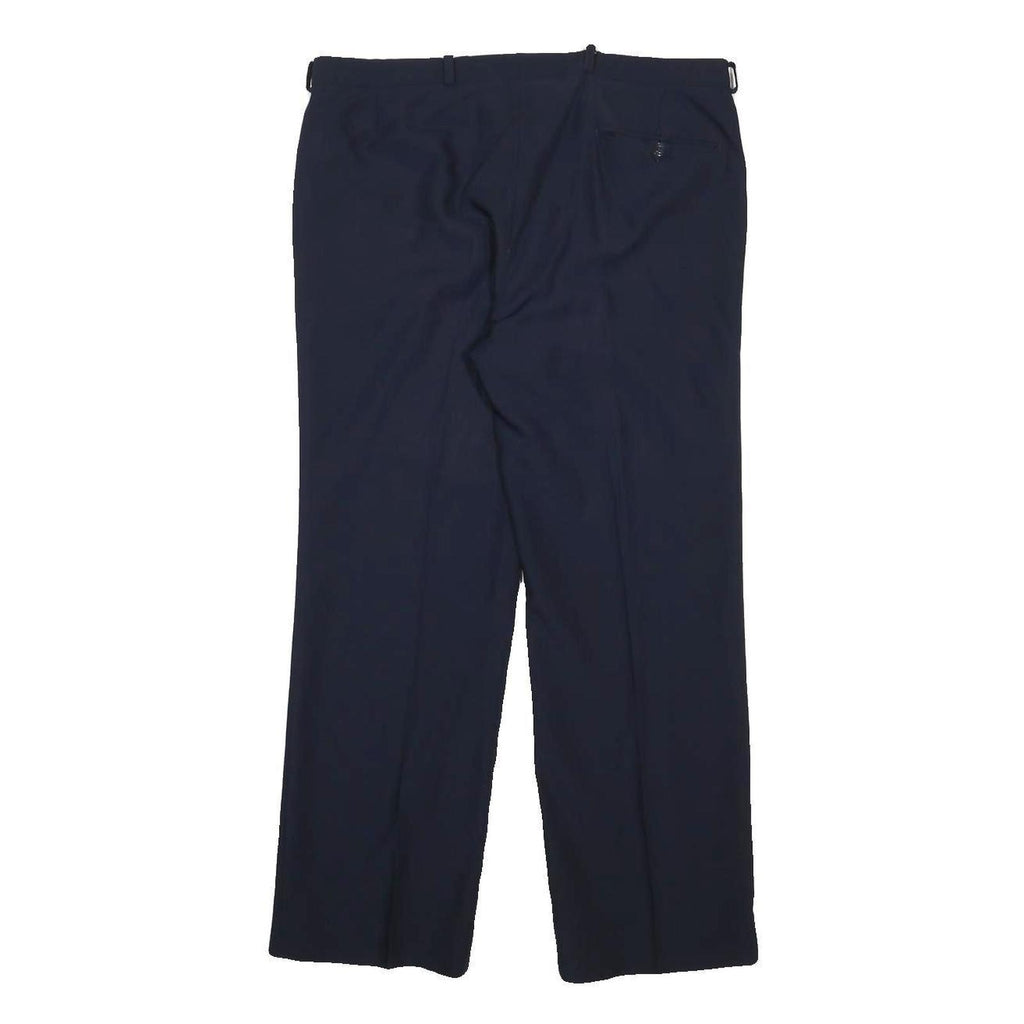 MCGREGOR Mens Navy Blue Regular Fit Straight Trousers W34 L28 Classic Zip