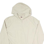 TEDDYS Womens Cream Hooded Zip Jacket L Polyester Plain Lightweight Casual