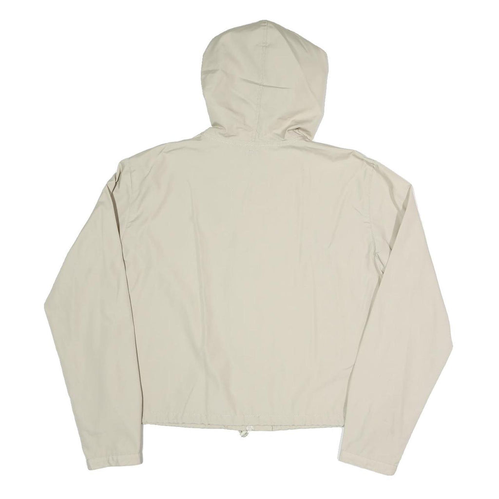 TEDDYS Womens Cream Hooded Zip Jacket L Polyester Plain Lightweight Casual