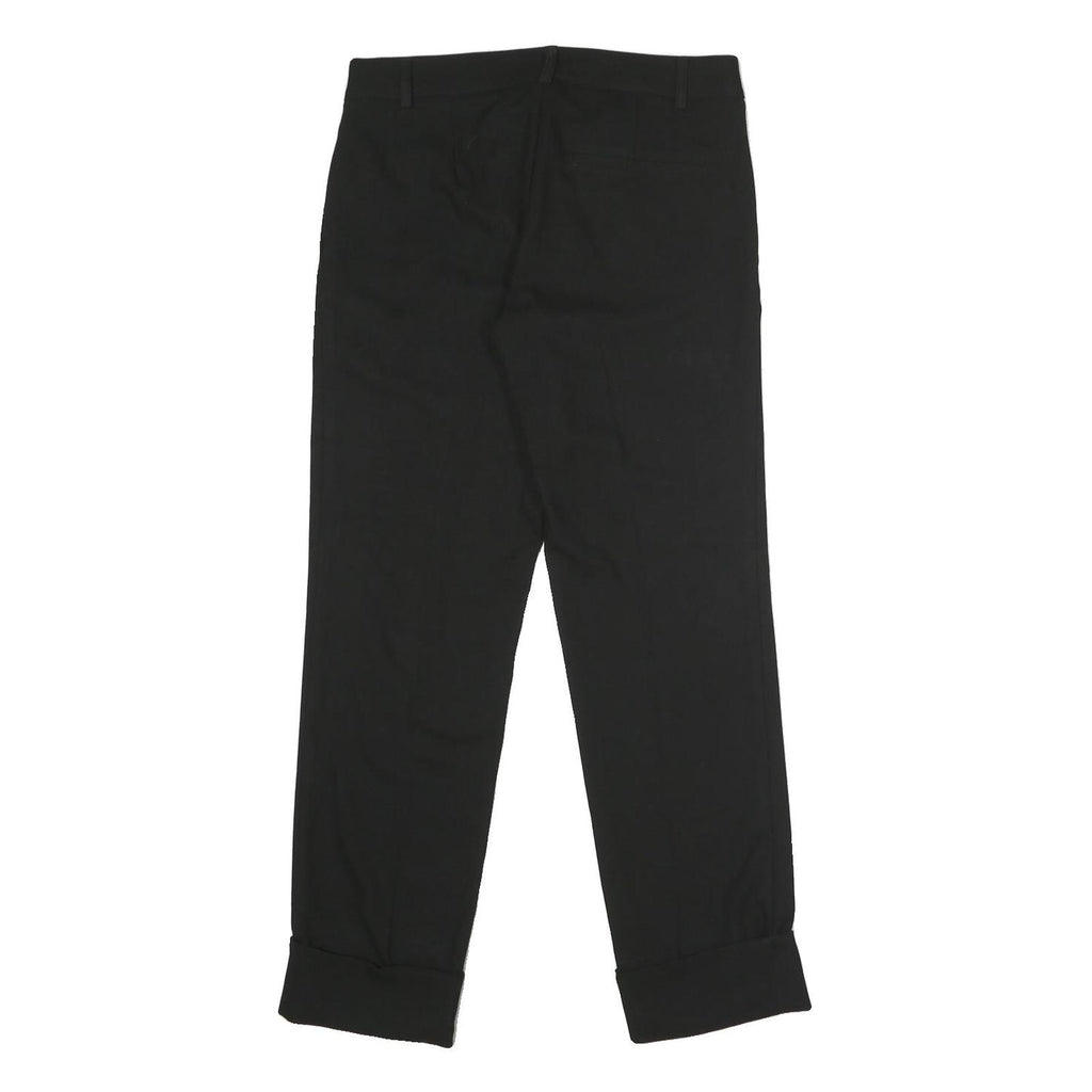 FREE PEOPLE Womens Black Regular Fit Straight Trousers W30 L29 Work Relaxed