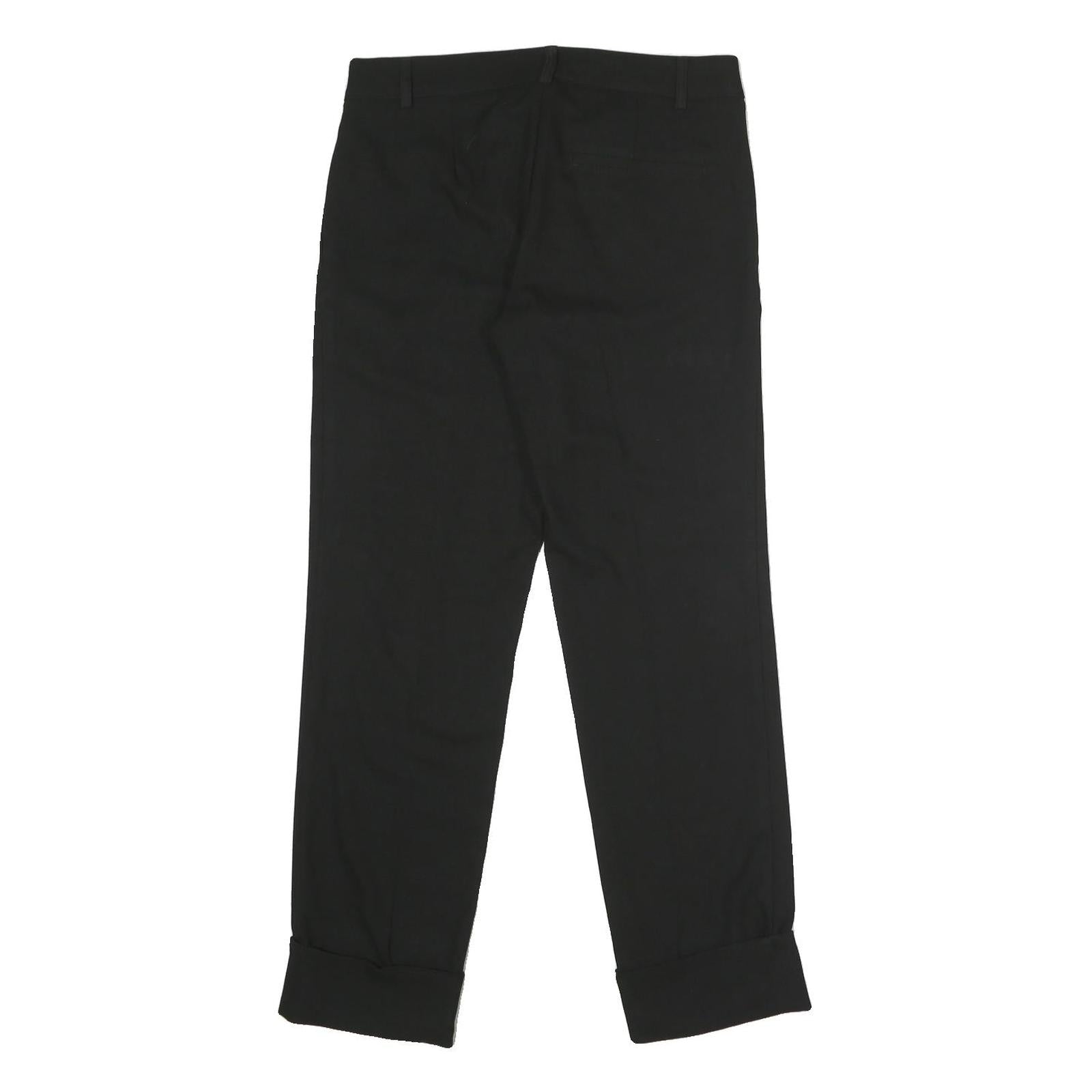 FREE PEOPLE Womens Black Regular Fit Straight Trousers W30 L29 Work Relaxed