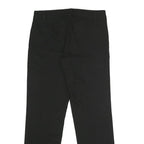 FREE PEOPLE Womens Black Regular Fit Straight Trousers W30 L29 Work Relaxed