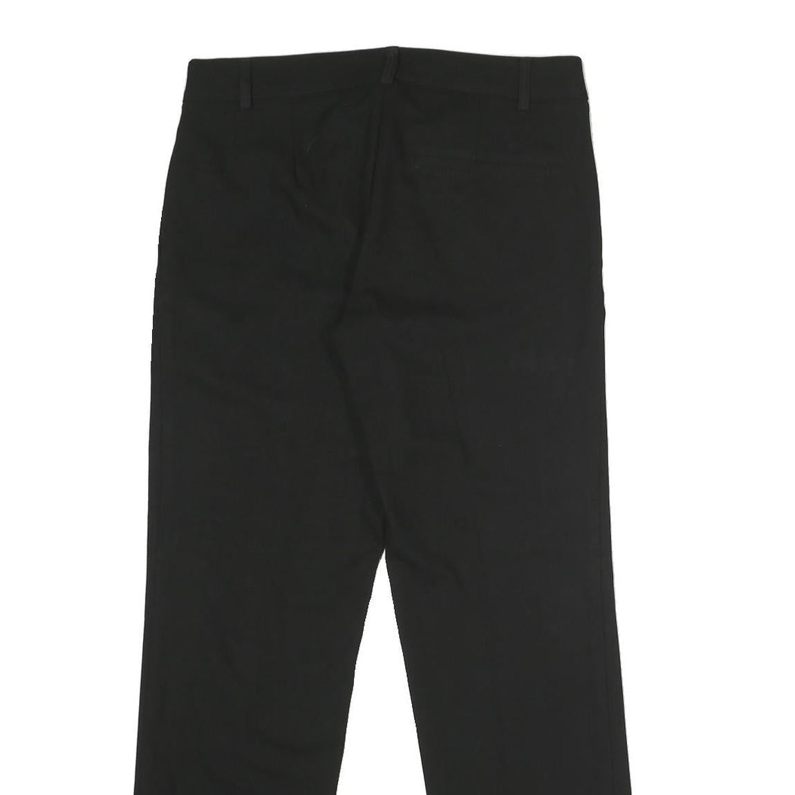 FREE PEOPLE Womens Black Regular Fit Straight Trousers W30 L29 Work Relaxed