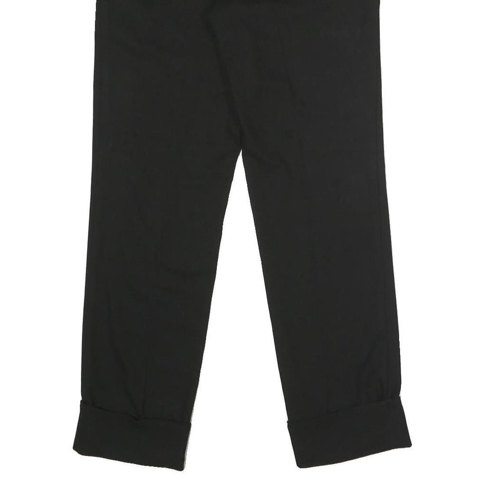 FREE PEOPLE Womens Black Regular Fit Straight Trousers W30 L29 Work Relaxed