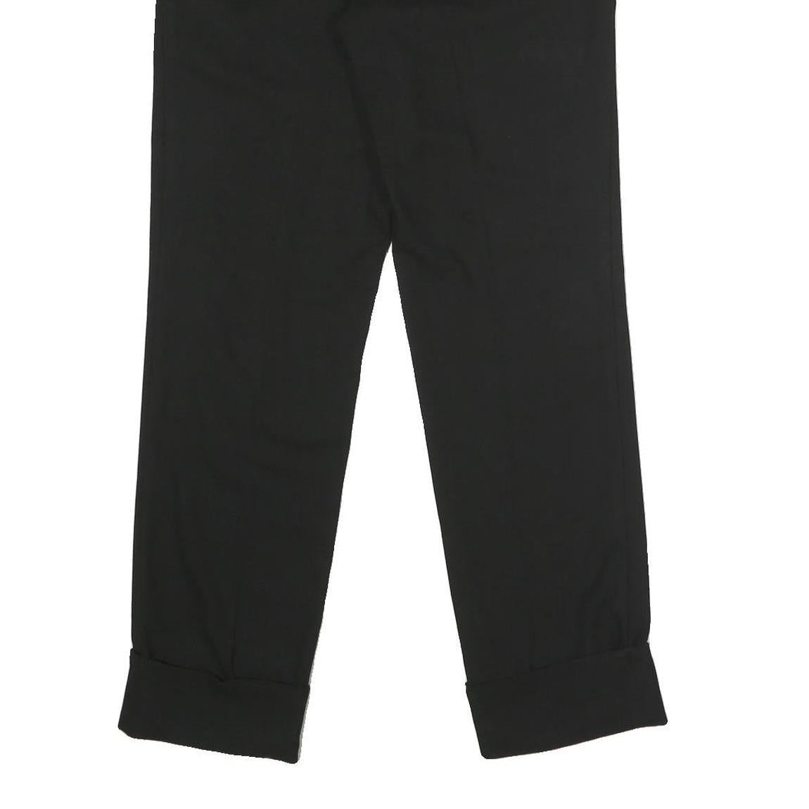 FREE PEOPLE Womens Black Regular Fit Straight Trousers W30 L29 Work Relaxed