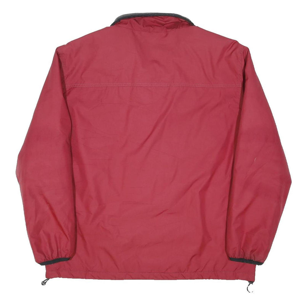 TOMMY HILFIGER Mens Red Zip Jacket XL Polyester Blend Plain Lightweight Casual