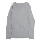 TOMMY HILFIGER Womens Grey & White Patterned Cotton Jumper V-Neck Basic Knit M
