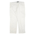 BIAGGINI Womens White Regular Fit Casual Trousers W36 L30 Polyester Blend Zip