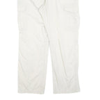 BIAGGINI Womens White Regular Fit Casual Trousers W36 L30 Polyester Blend Zip
