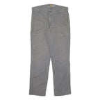 CARHARTT Mens Cotton Blend Grey Relaxed Tapered Trousers W36 L33 Workwear