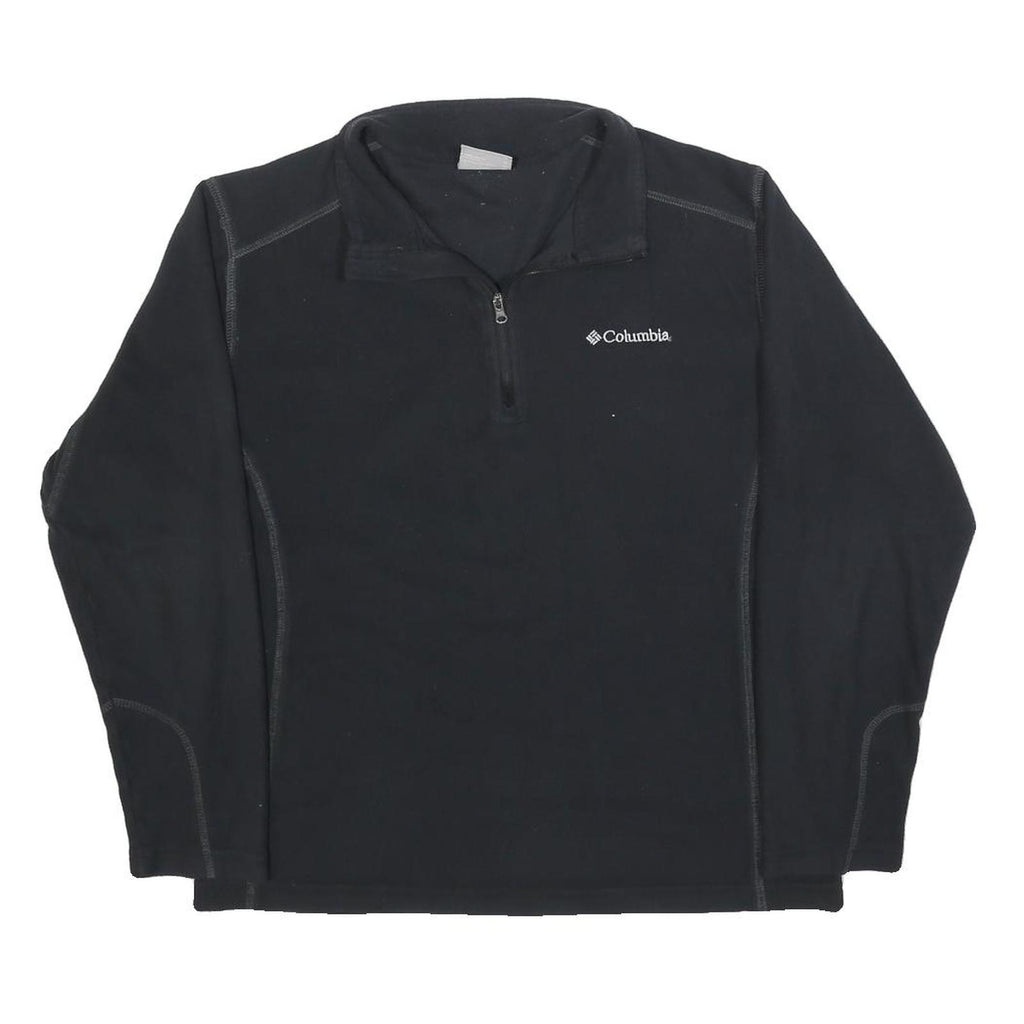 COLUMBIA Mens Black Plain Pullover Crew Neck Basic Knit M Outdoor Layering