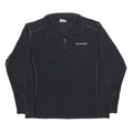COLUMBIA Mens Black Plain Pullover Crew Neck Basic Knit M Outdoor Layering