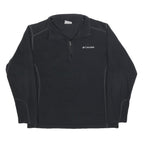 COLUMBIA Mens Black Plain Pullover Crew Neck Basic Knit M Outdoor Layering