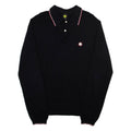 PRETTY GREEN Mens Polo Shirt Black Long Sleeve M
