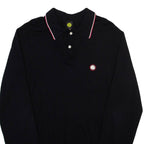 PRETTY GREEN Mens Polo Shirt Black Long Sleeve M