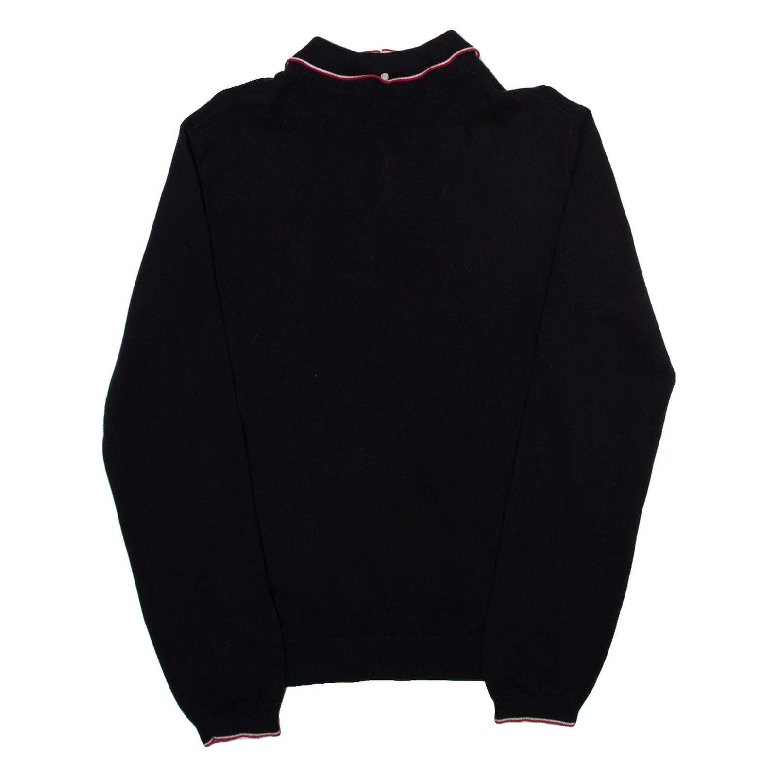 PRETTY GREEN Mens Polo Shirt Black Long Sleeve M