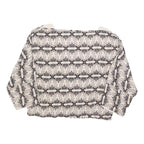 BAUM UND PFERDGARTEN Womens Cream & Black Printed Blouse Long Sleeve Round Neck