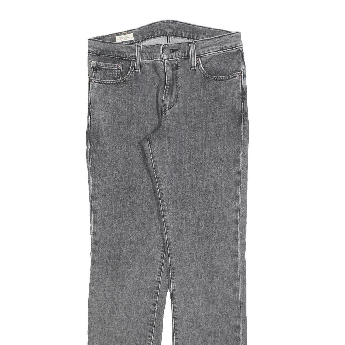 LEVI'S 511 BIG E Mens Slim Grey Denim Medium W29 L32 Stretch Cotton Blend Zip