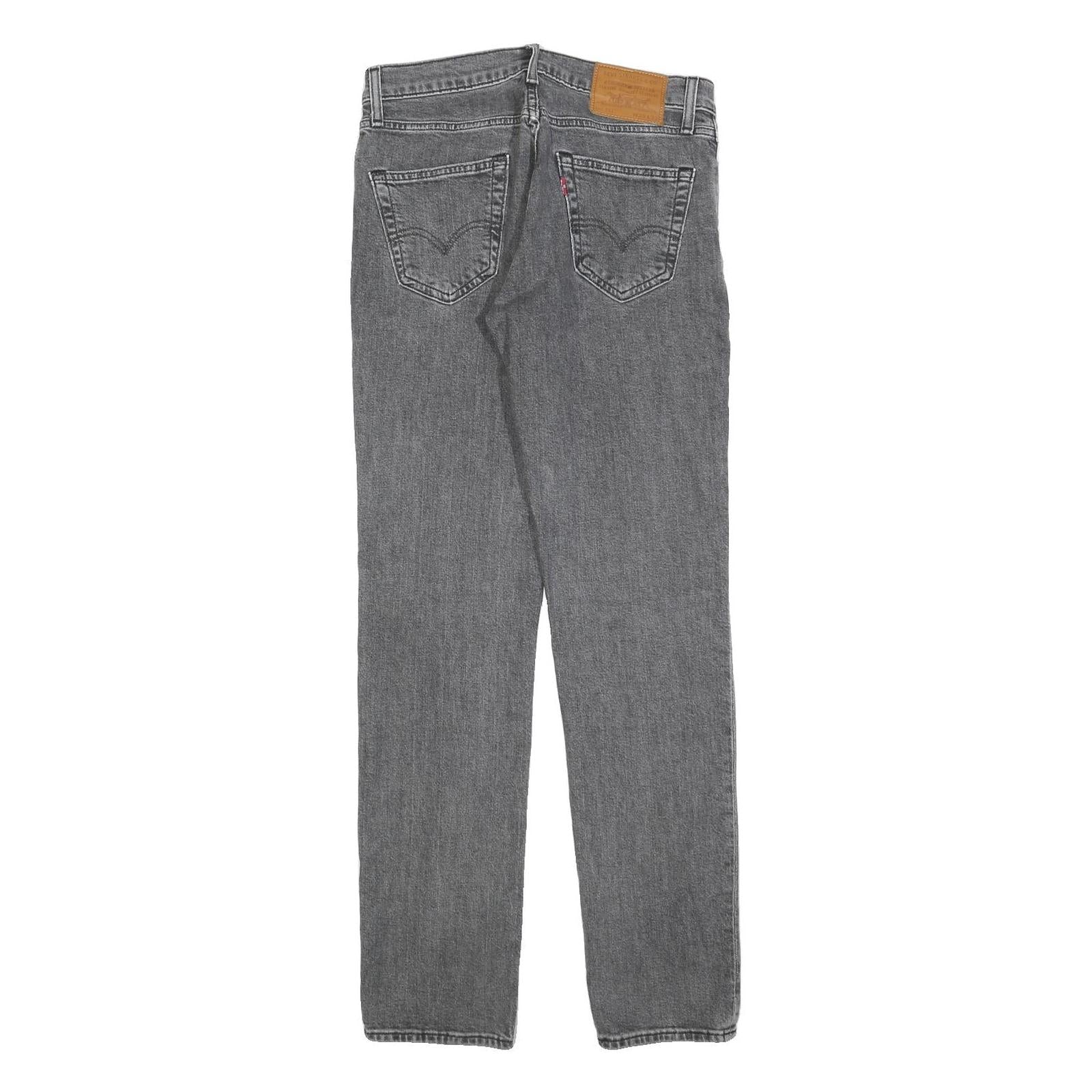 LEVI'S 511 BIG E Mens Slim Grey Denim Medium W29 L32 Stretch Cotton Blend Zip