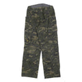 WORK-WEAR Mens Cotton Blend Green Camouflage Regular Cargo Trousers W27 L29 Work