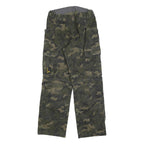 WORK-WEAR Mens Cotton Blend Green Camouflage Regular Cargo Trousers W27 L29 Work