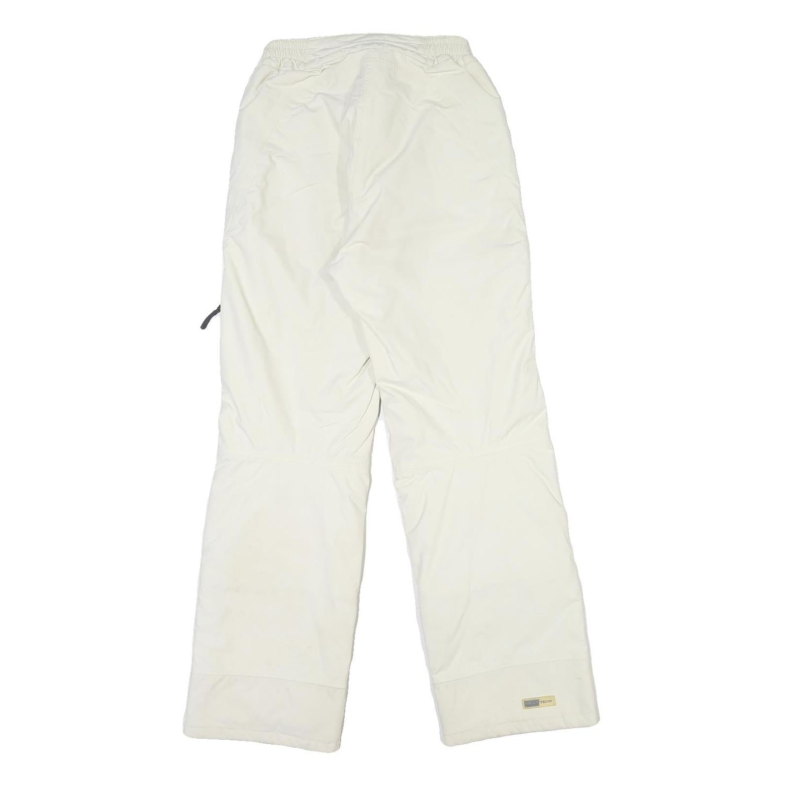 HELLY HANSEN Womens Polyester Blend White Regular Straight Trousers W25 L30