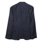 TOMMY HILFIGER Mens Blue Slim Cotton Blend Jacket S Button Plain Classic Formal