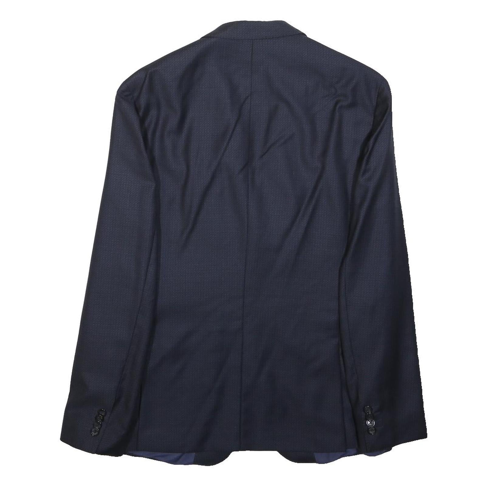 TOMMY HILFIGER Mens Blue Slim Cotton Blend Jacket S Button Plain Classic Formal